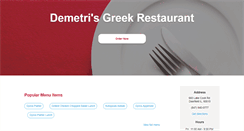 Desktop Screenshot of demetrisgreekrestaurant.com